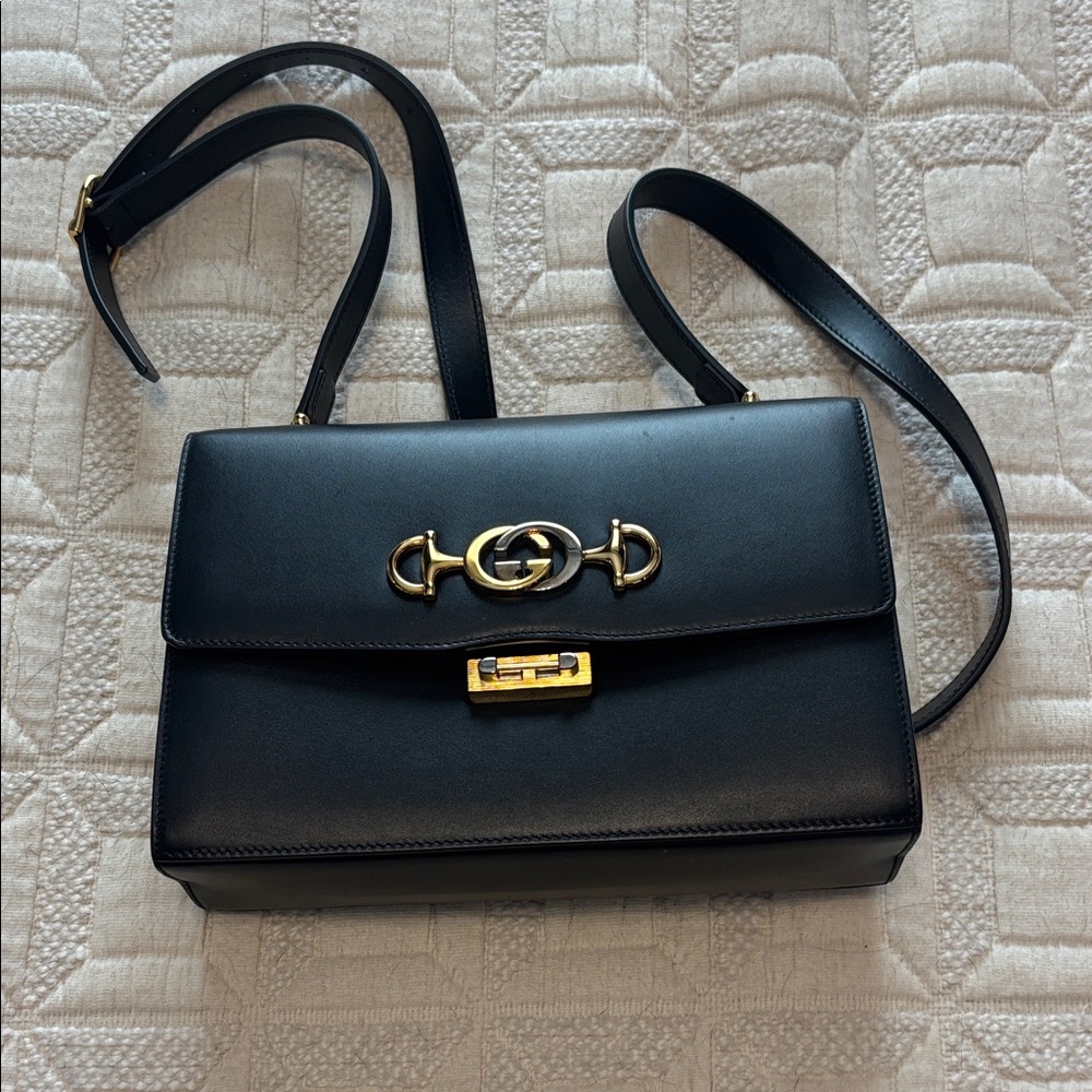 Gucci Zumi black shoulder cross body bag